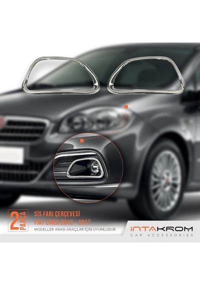 intakrom Fiat Linea Krom Sis Farı Çerçevesi 2 Parça 2012 ve Üzeri