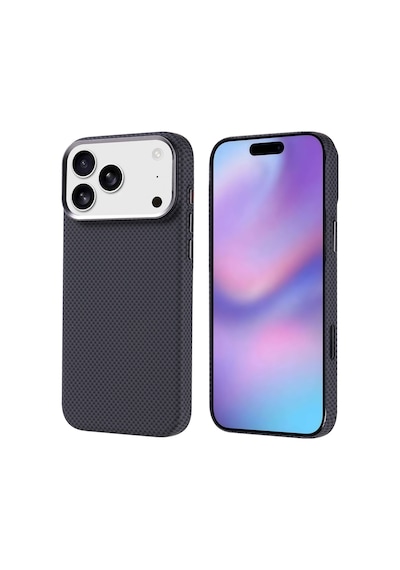 Zore İphone 17 Pro Max Kılıf M-safe Şarj Özellikli Karbon Fiber Görünümlü Nvth Nekst Kapak - Siyah