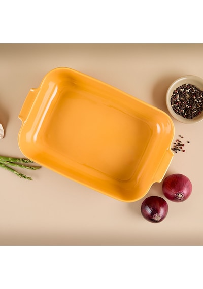 Aryıldız Elissa Dikdörtgen Fırın Kabı Sarı 36 Cm Çok Renkli