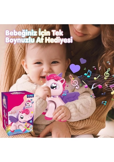 Eğitici Müzikli Işıklı Hareketli Unicorn Emekleme Arkadaşım - Bebek Yürüyüş Ve Emekleme Oyuncağı Hayvanlar