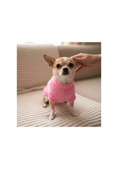 Kedi Ve Köpek İçin Kelebekli Pembe Kazak
