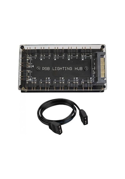 5v 3-pin Rgb 10 Port Hub 3pin Argb İçin Adaptör Uzatma Kablosu