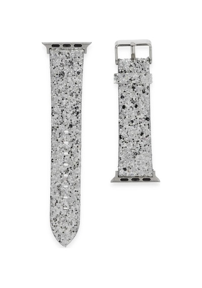 Newface Apple Watch 42mm Starry Taşlı Kordon - Gümüş Açık Mor