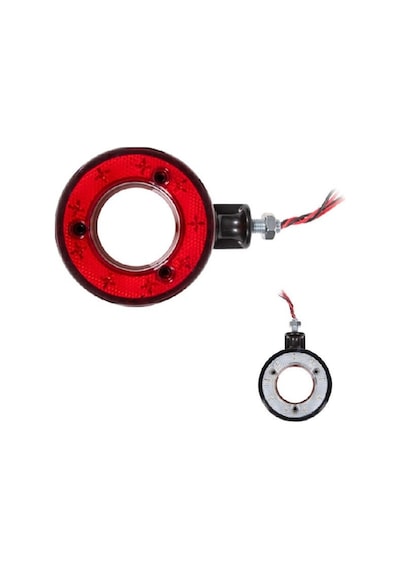Ayna Altı Küpe İçi Boş 18 Led'Li 120Mm 12V-24V Beyaz - Kırmızı