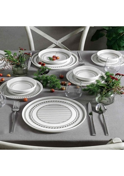 Tr Taç Pierre Cardin Porselen Timeless Yemek Takımı Füme 6 Kişilik Diğer