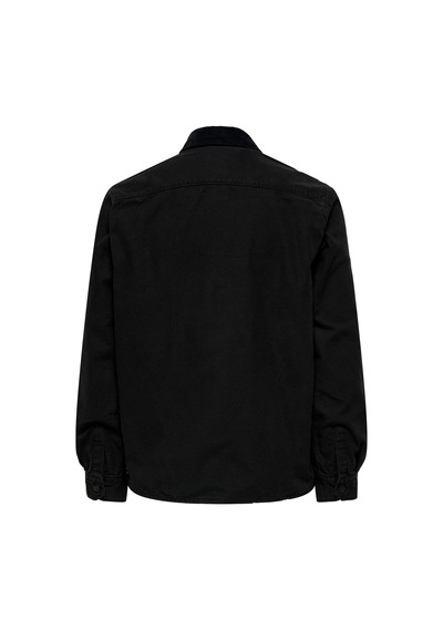 Only & Sons Onsaston Wash Canvas Overshırt Erkek Siyah - 22030131
