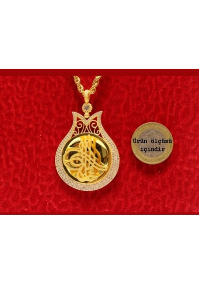 Altın Tuğralı Kolye Ucu 3763-2 Sarı