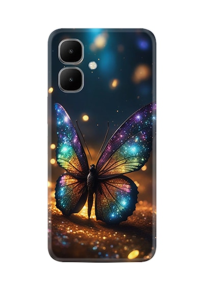Infinix Smart 10 Kılıf Boutique Baskılı Resimli Rengarenk Kelebek Pcode -097