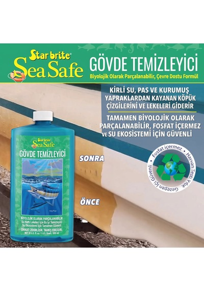 Starbrite - Gövde Temizleyici Sea Safe Deniz Dostu 950 Ml : Asitsiz Güç, Anında Çözücü Etki Ve Çevre Dostu Temizlik