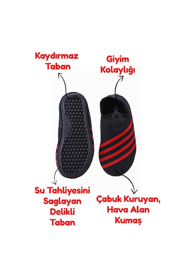 Kiko Kids Enigma Havuz Plaj Kız Çocuk Deniz Ayakkabısı 7501 Mor - Siyah Mor - Siyah