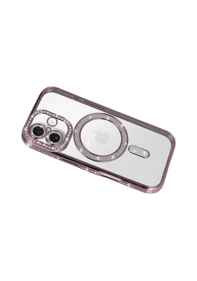 Newface Apple İphone 17 Joke Simli Magneticsafe Kılıf - Pembe