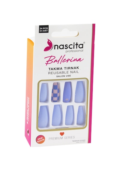 Nascita Ballerina Takma Tırnak Renkli 24 Lü Set Nasnaıl00158