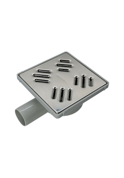 Mesa Teknik Yandan Çıkışlı Koku Önleyicili Yer Süzgeci 10 x 10 CM
