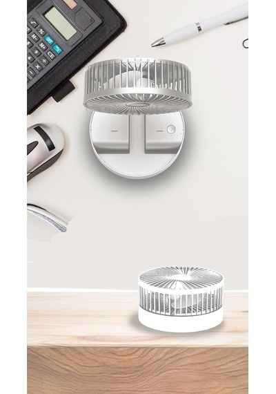 Kiwi Kfan-7608 Şarjlı Beyaz Katlanılabilir Mini Fan Masa Üstü Vantilatörü Usb Soğutucu Sessiz El Fanı