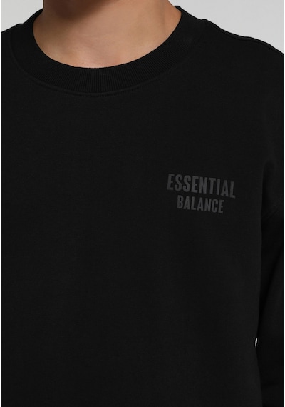 Colin's Colins Relaxed Fit Yuvarlak Yaka Düz Erkek Siyah Sweatshirt Cl1082253 Q1.v2 Blk