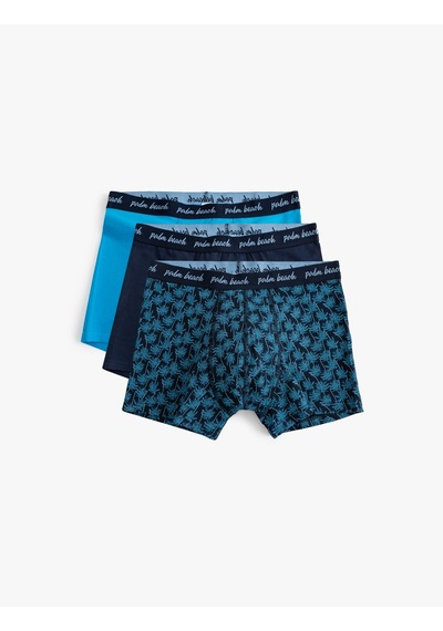 Koton Boxer Seti 3'lü Pamuklu Slim Fit Slogan Baskılı Bel Detaylı Desenli Mavi 5wlm90071mk Mavi Koton Boxer Seti 3'lü Pamuklu Slim Fit Slogan Baskılı Bel Detaylı Desenli Mavi 5wlm90071mk Mavi