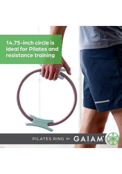 Gaiam Pilates Ring Fitness Circle - Hafif Ve Dayanıklı Köpük Dolgulu Kollar Kolları, Uyluklar/bacaklar Ve Çekirdek Tonlama İçin Esnek Direnç Egzersiz Ekipmanları