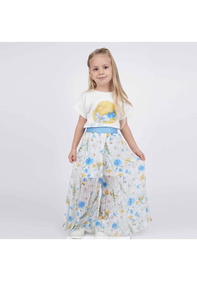 Xo Kids P-003344 Bes 3953 Kız Bluz 2-6 Yaş Ekru