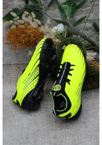 Kinetix Touch Ag Sarı Siyah Çim Saha Halı Saha Krampon Futbol Ayakkabı 001
