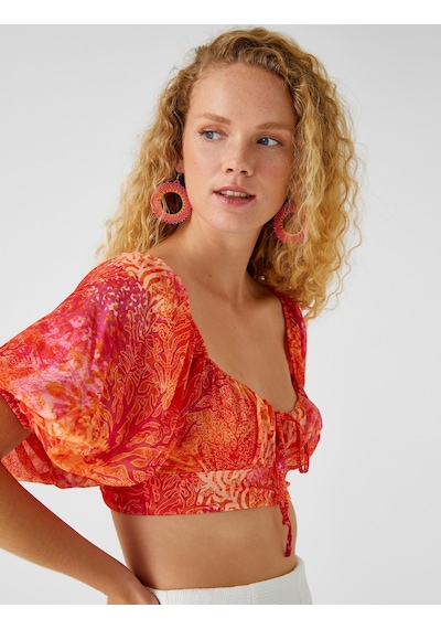 Koton Şahika Ercümen X Koton - Crop Bluz Balon Kollu Bağlama Detaylı Turuncu Desenli 2sak30154ew 2SAK30154EW2D0 Turuncu Koton Şahika Ercümen X Koton - Crop Bluz Balon Kollu Bağlama Detaylı Turuncu Desenli 2sak30154ew 2SAK30154EW2D0 Turuncu