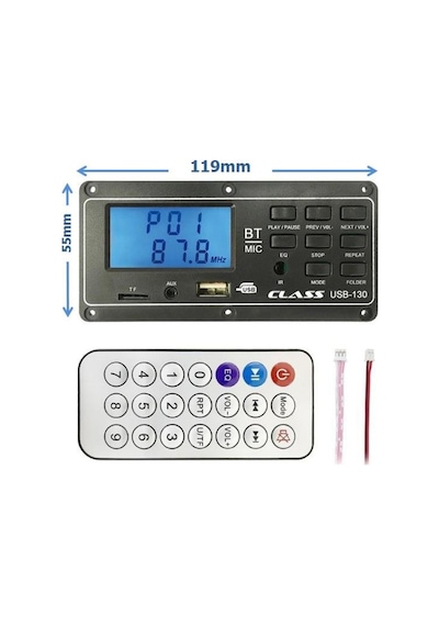 Class Usb-130 Aux Usb-Sd-Bluetooth Çevirici Kumandalı