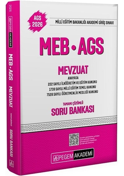 Pegem 2026 Meb-ags Mevzuat-anayasa Soru Bankası Çözümlü Pegem Akademi Yayınları
