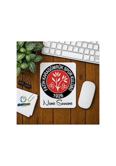 Kişiye Özel Fatih Karagümrük Spor Baskılı Oyuncu Mousepad 0152