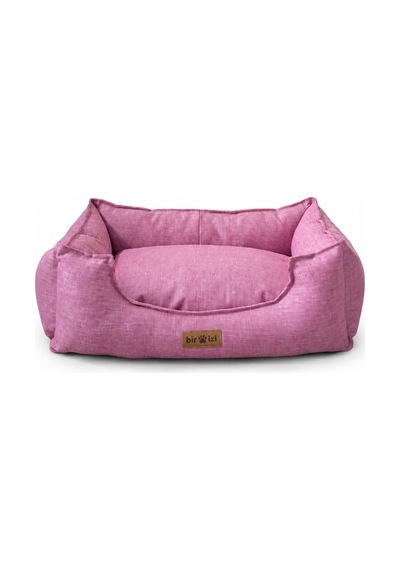 Premium Kedi Ve Köpek Yatağı Kafa Destekli Kaydırmaz Taban Yıkanabilir Fermuarlı Çift Taraflı Minder %100 Boncuk Elyaf Pembe 1607705364