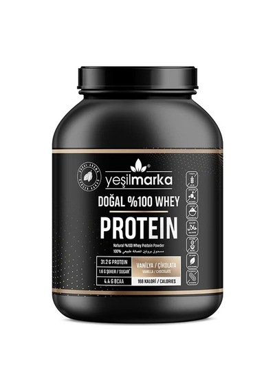 Yeşilmarka Doğal Whey Protein Tozu – Çikolata/Vanilya 1540 Gr