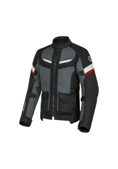 Scoyco Motosiklet Montu 4 Mevsim Long Oxford Kumaş Motor Montu Gri - Siyah