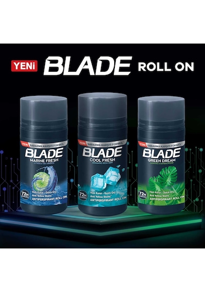 Blade Green Dream Erkek Roll-On Deodorant 3 x 50 ML