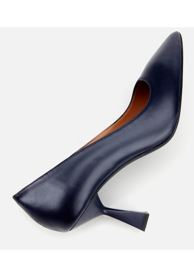 Hotiç Kadın Deri Lacivert Esnek Tabanlı Stiletto 01ayh312510a680 Lacivert
