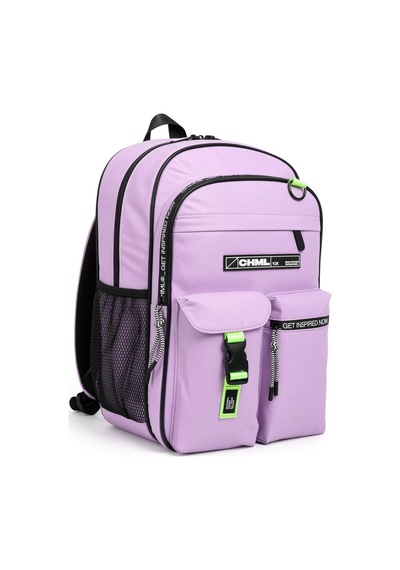 Okul Sırt Çantası Açık Pembe 3 Bölmeli Ortopedik Matara Cepli 42x27x16cm Çok Renkli