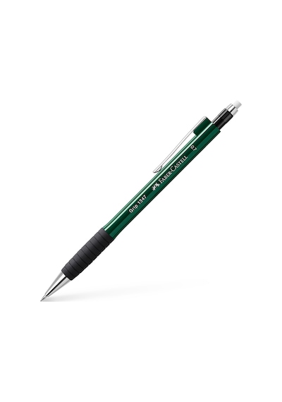 Faber-Castell Grip 1345/47 Versatil Kalem, 0.7 mm, Koyu Yeşil, Ergonomik Tutuş, Yaylı Uç, Uzun Silgi