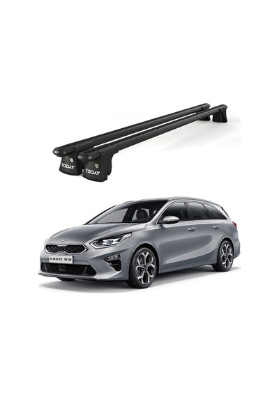 Trio-ıı Cee'd Kombi 2015 Ve Sonrası Uyumlu Siyah Kilitli Ara Atkı 120cm Port Bagaj Tavan Barı