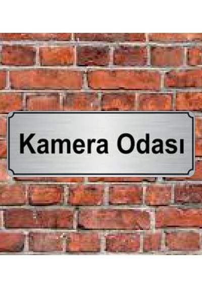 10X20 Cm Kamera Odası Yazılı Metal Yönlendirme Levhası