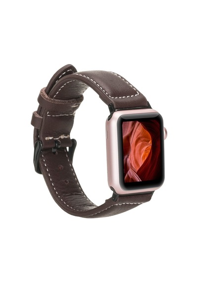 Apple Uyumlu Watch    Deri Kordon 42-44-45mm Nm1-as3 Kahve