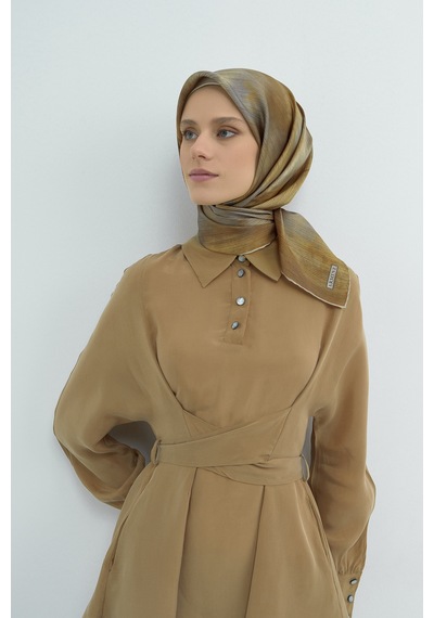 Armine Saf İpek Sura Eşarp-2026 İlkbahar-yaz- 95130d Gold