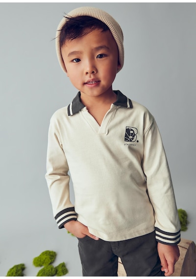 Mayoral Erkek Çocuk Yakalı Sweatshirt Bej