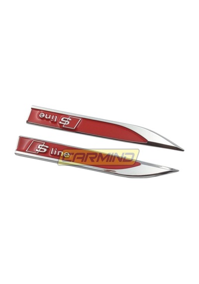 Audi S Line Metal Yan Çamurluk Logosu Kırmızı