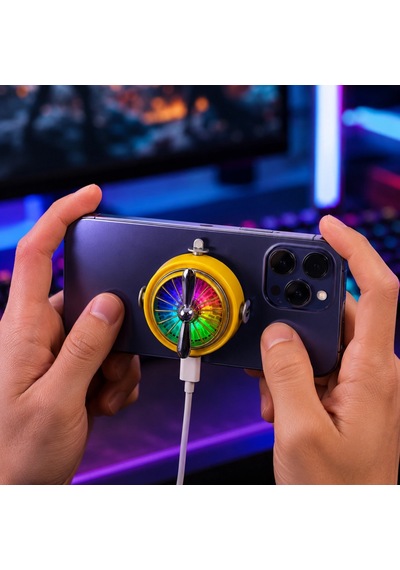 Manyetik Rgb Led Telefon Soğutucu Fan