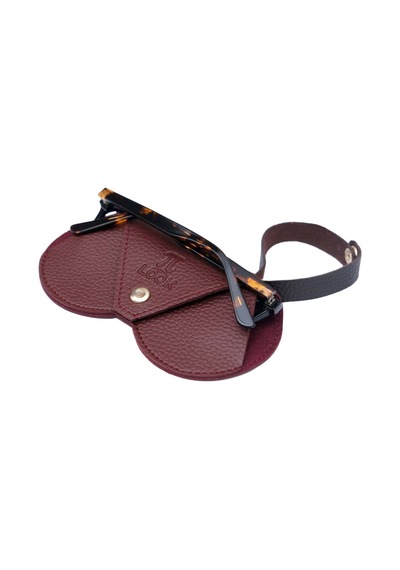 Pilook Modern Tasarım Bordo Gözlük Kılıfı