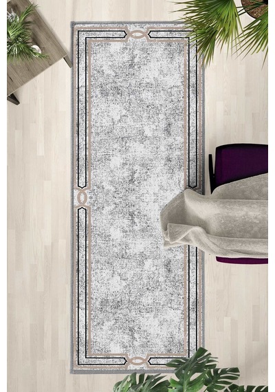 Yıkanabilir Yolluk 34 Açık Gri