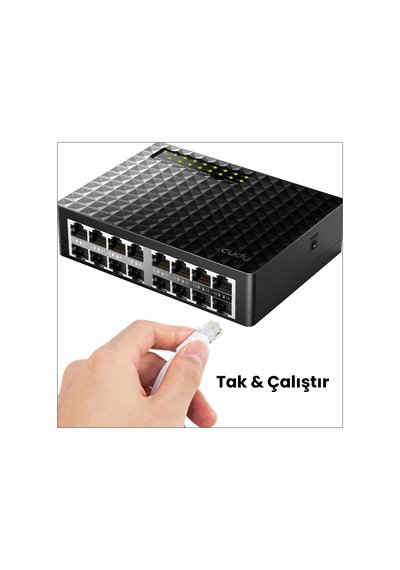 Cudy FS1016D 10/100 Mbps 16 Port Yönetilemez Switch
