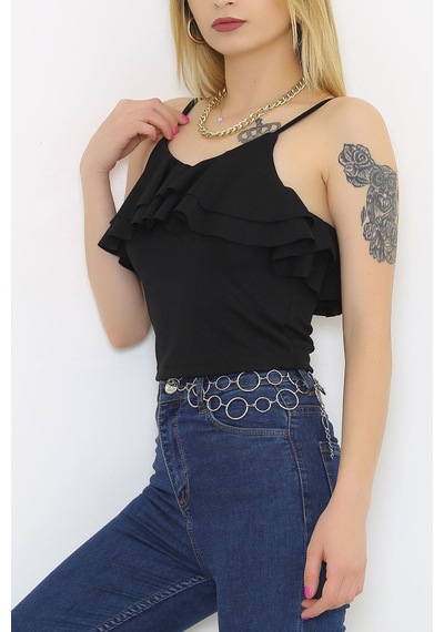 Zhlbutik Yaka Fırfırlı Bluz Atlet 001