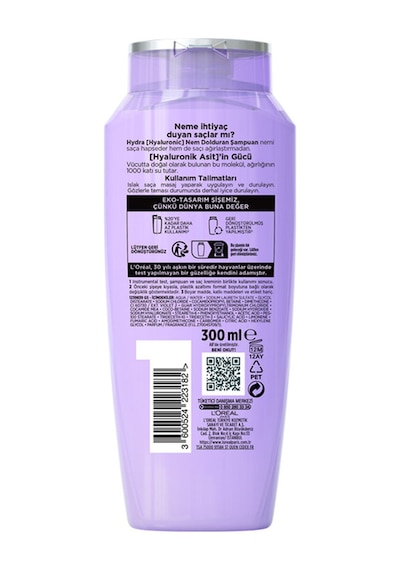 3 Adet Elseve Hydra Hyaluronic Nemi Dolduran Bakım Şampuanı 300 Ml