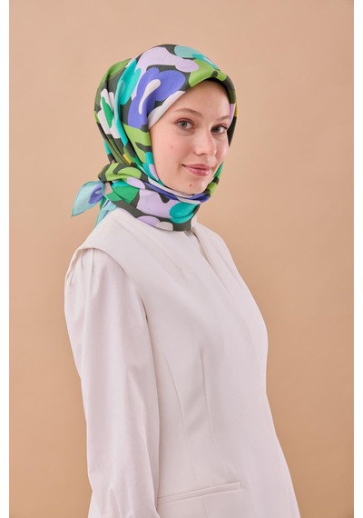 Silk Home Aura Eşarp 140003-05 Turkuaz, Violet, Koyu Yeşil, Fıstık Yeşili, Lila
