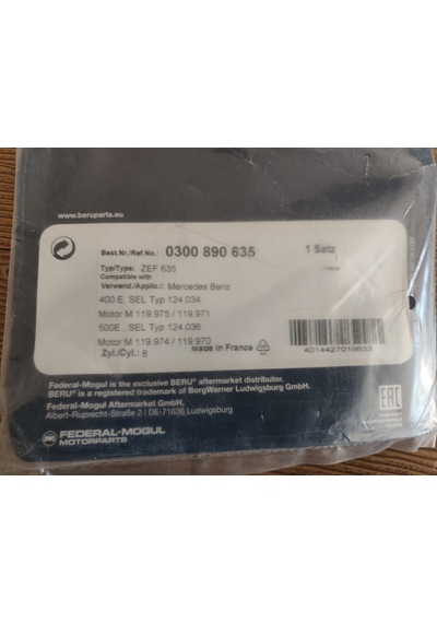 Mercedes W124 W140 W210 M119 Buji Kablosu Takımı Beru Zef635