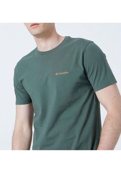 Columbia Csc M Basic Sm Logo Brushed Ss Tee Erkek Kısa Kollu Tişört Cs0282-353 Yeşil