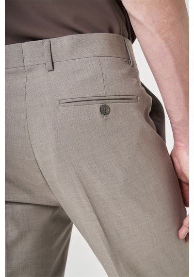 İmza Camel Yan Cep Filafil Desen Comfort Fit Esnek Pantolon 1003260153 Deve Camel